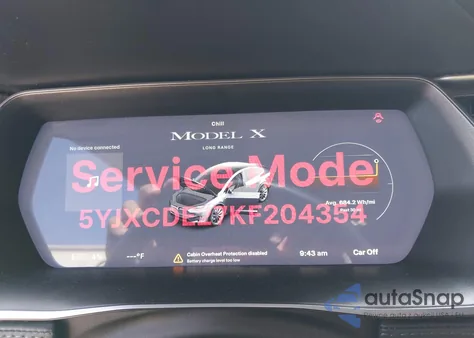 2019 Tesla Model X 100D/75D/Long Range/Standard Range from USA, damaged, VIN 5YJXCDE27KF204354